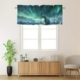 thumbnail image 2 of Bear Curtain Valances White Polar Bear on Ice Aurora Borealis Natural Landscape Window Treatment Valance Curtains for Bathroom 54 by 18 in, 1 Panel, 2 of 6
