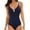 Blue, variant on WREESH Womens One Piece Swimsuits Print Bikini Swimsuit Filled Bra Swimwear Beachwear Sleeveless Bathing Suits Black