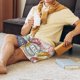 thumbnail image 5 of Balery Travel Stamp Pantalones cortos de pijama de punto de algodón para hombre con cinturilla y bolsillos-X-Large, 5 of 6