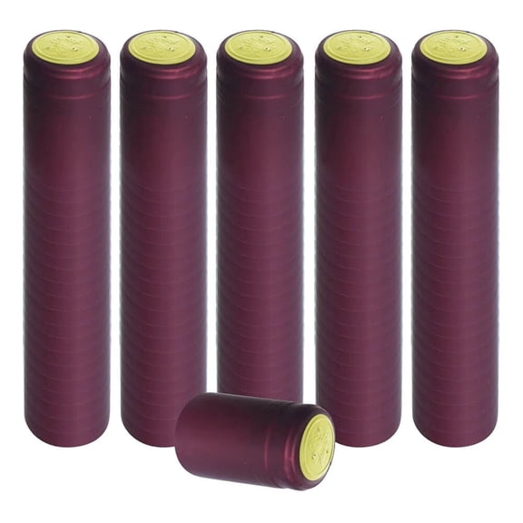 BURGUNDY PVC SHRINK CAPSULES 100 Pack