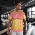 thumbnail image 3 of Wukai Print Men's Short-Sleeved Mesh T-Shirt,Quick-Dry Short Sleeve Workout T-Shirt-XX-Large, 3 of 8