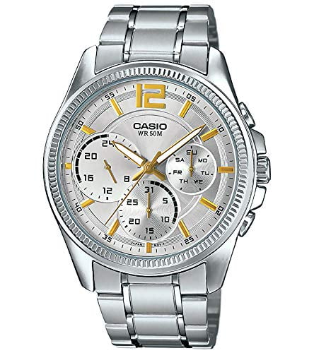 Casio Enticer Analog chrongraph Silver Dial Watch - MTP-E305D-7A -  Walmart.com
