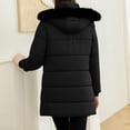thumbnail image 6 of Women's Winter Puffer Coat Winter Sherpa Lined Faux Fur Hooded Mid Long Parka Coat Fleece Lined Down Jacket Waterproof Faux Fur, 6 of 7