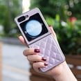 thumbnail image 6 of for Samsung Galaxy Z Flip 6 Case Glitter with Plating Bumper Frame, Bling PU Leather + Hard PC Anti-Scratch Shockproof Lightweight Slim Case for Samsung Galaxy Z Flip 6 Phone Case, Purple, 6 of 10