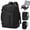 Black, variant on Expandable Travel Backpack 17 In Laptop Carry On Backpack with USB Pocket Wet Pocket,Waterproof Underseat personal item travel bag, Large Casual Daypack for Weekender Business(Navy Blue)