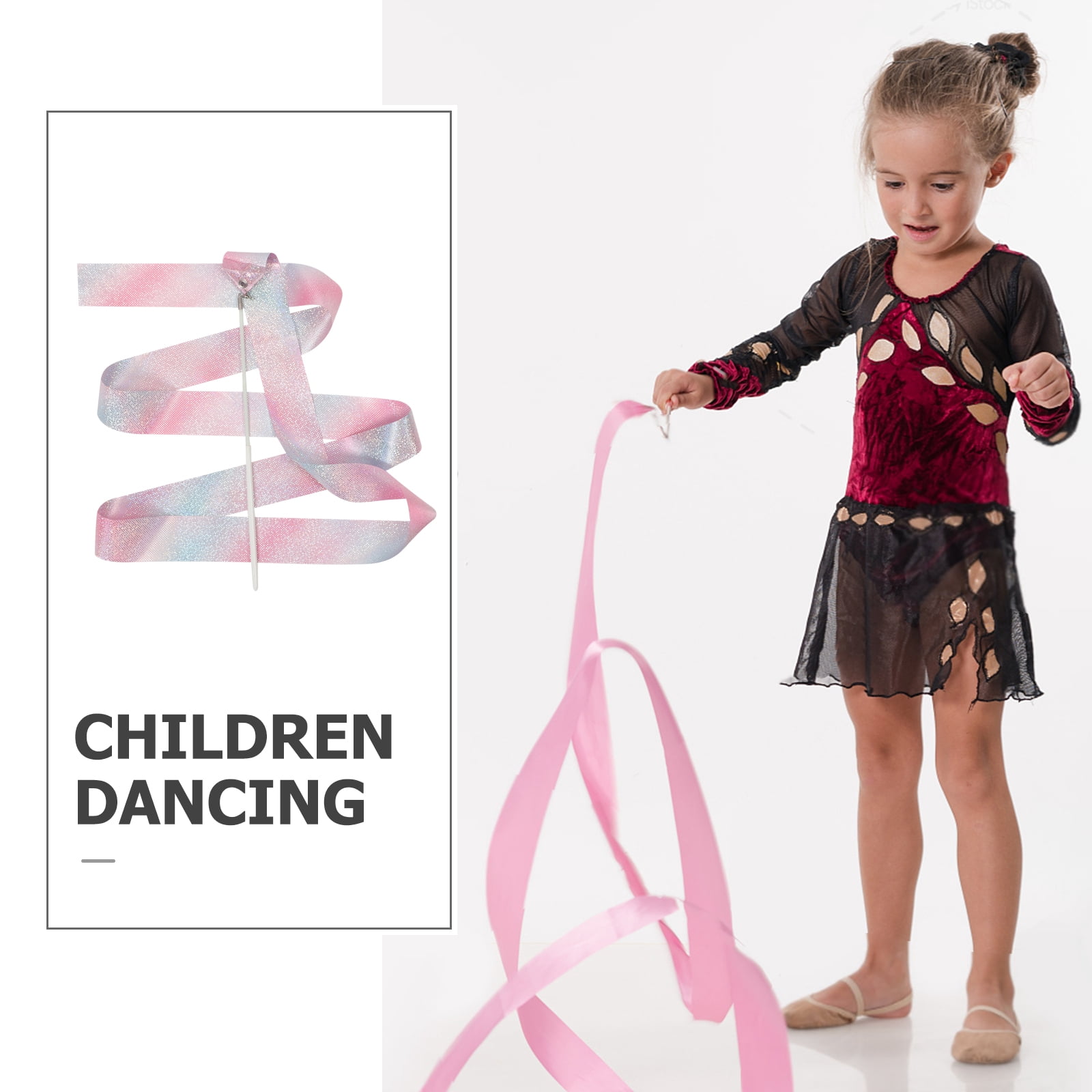 Tanz-Streamer-Ribbon Mit Farbverlauf – Gymnastikband 200 Cm, Leicht, Mit Glasfaserstab – Für Kinder & Aufführungen