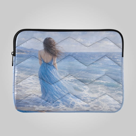 16in Laptop Bag Briefcases Computer Inner Bags Computer Bags Laptop Sleeves Work Travel School Bag Ocean Blue Dress Wall Art