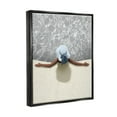 thumbnail image 3 of Stupell Industries Summer Aerial View Person Pool Water Graphic Art Jet Black Floating Framed Canvas Print Wall Art, Design by Marcus Prime, 3 of 6