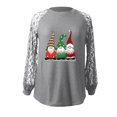 thumbnail image 5 of Pntutb Mujer Impreso Camiseta Suelta Encaje Manga Larga Blusa Cuello Redondo Casual tops Pntutb Pntutb-1750, 5 of 5
