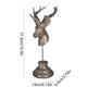 thumbnail image 3 of Adorno de Navidad con alce – Figurita de resina blanco dorado negro con pañuelo rojo rosa, acabado mate elegante, decoración para la mesa de fiesta en casa de 12,4", centro de mesa festivo, regalo, 3 of 6