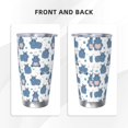 thumbnail image 3 of Haiem Cute Hippos Printed 20oz Straight Skinny Car Cups With Insulated Cup Sleeve Portable Handle, Sports Travel Coffee Mug, Stainless Steel, Insulated-Straw Three-piece Set, 3 of 8