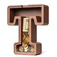 thumbnail image 1 of Hucha de Letra de Madera Summidate "T" para Niños, 1 of 6