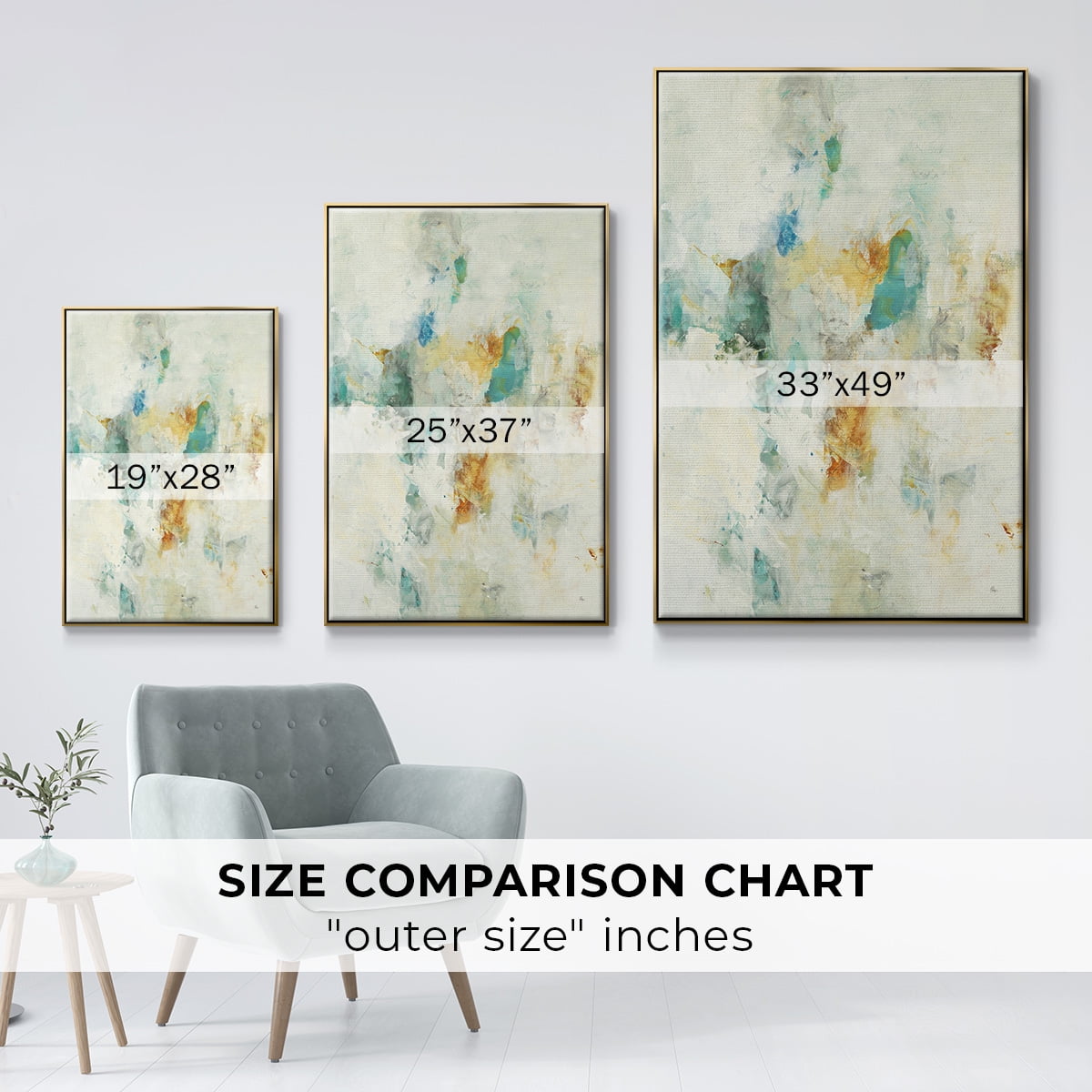Let's Dance Framed Premium Gallery Wrapped Canvas - Ready to Hang - 17 x 25 - Gold Floating Frame