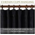 thumbnail image 5 of ZXNYH Black Velvet Curtains 84 inches Long - Thermal Insulated Sliding Door Curtains Privacy Separating Wall Divider Partition for Apartment/Home Office, Black, W100 x L84 inches, 1 Panel, 5 of 8