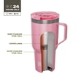 thumbnail image 5 of Swiss Tech Becher Pink NBCF 30oz Water Bottle with Handle, Triple-Wall Copper Lined, Leak Proof, 5 of 16