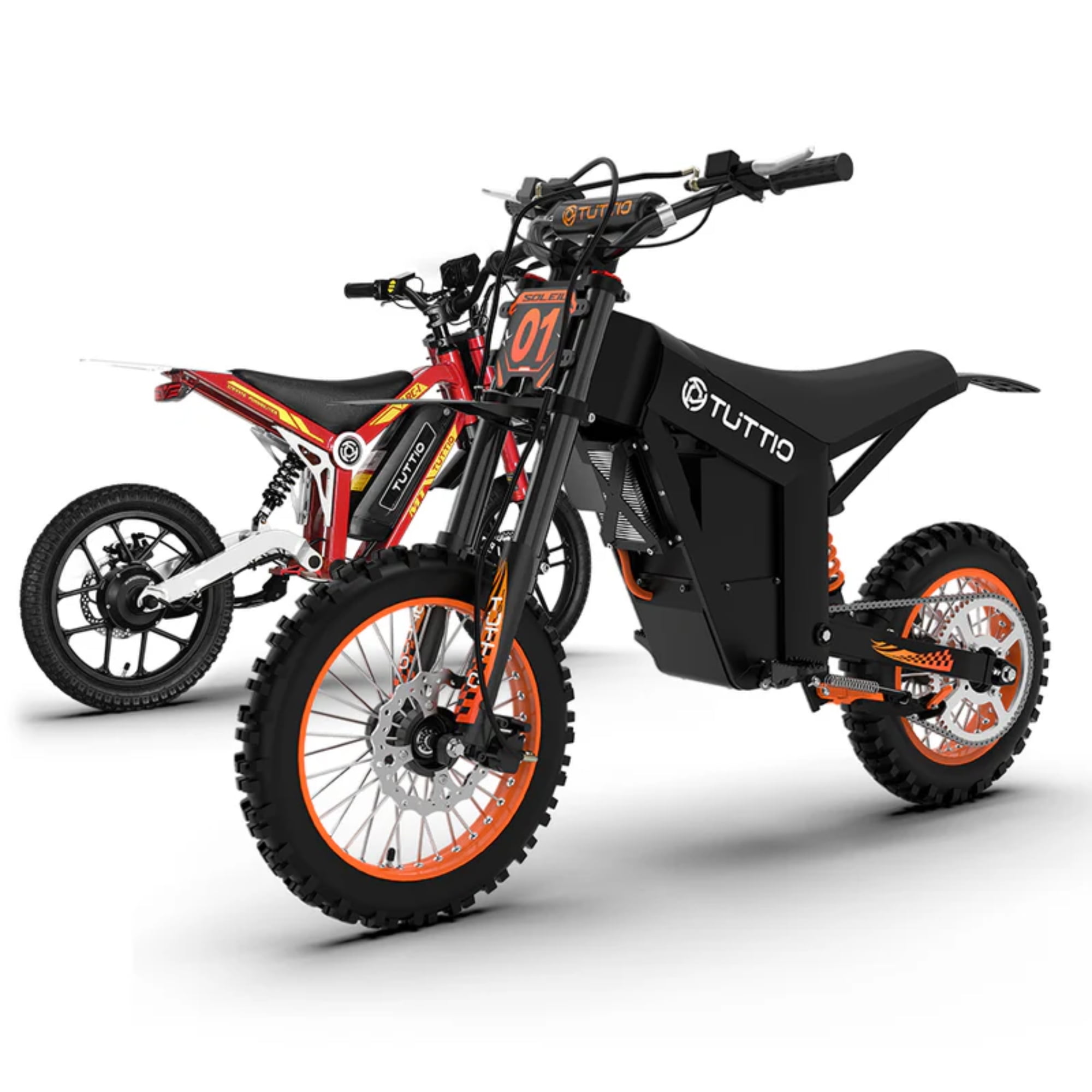 TUTTIO Electric Dirt Bike Combo - Soleil01 BF & ARC-I, 2000W 48V 21Ah Electric Motocycle for Adult with Max 37mph & 750W 36V 13AH Mini E-Bike for Kids, Famliy Set for All Off-Road