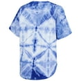 thumbnail image 3 of Women's G-III 4Her by Carl Banks Royal Golden State Warriors Tournament Raglan Oversized Tie-Dye V-Neck T-Shirt, 3 of 3