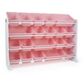 thumbnail image 3 of Humble Crew Carly Extra Large Toy Storage Organizer with 20 Plastic Storage Bins, White/Pink, 3 of 4