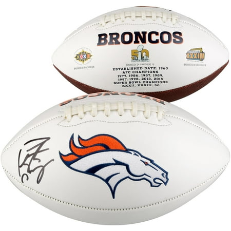 Peyton Manning Hand Signed - Peyton Manning Denver Broncos Autographed 2016 White Panel Football - Fanatics Authentic Certified