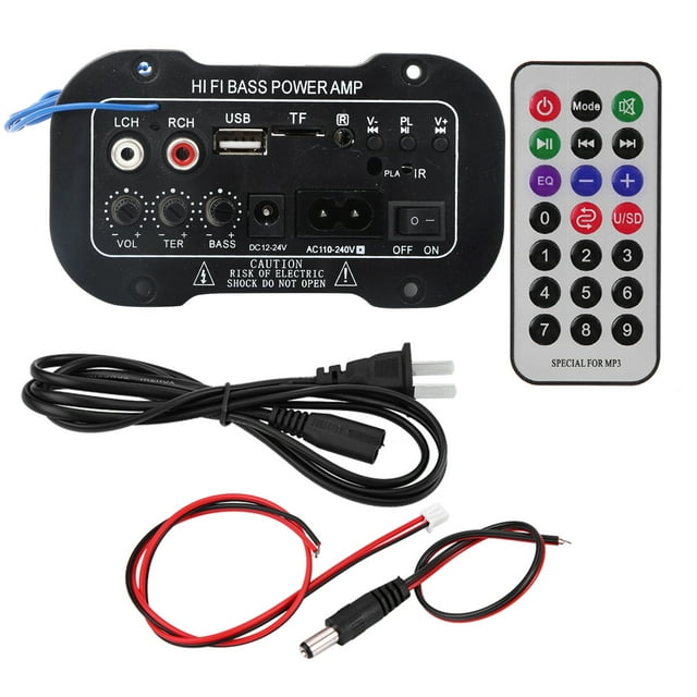 Amplificador de audio estéreo digital para coche de 5 pulgadas con Bluetooth, alta fidelidad, graves y alta potencia.