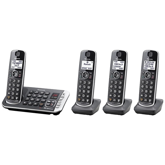 Restored Panasonic KX-TGE674B DECT 6.0 Cordless Phone with Digital Answering System (Refurbished)