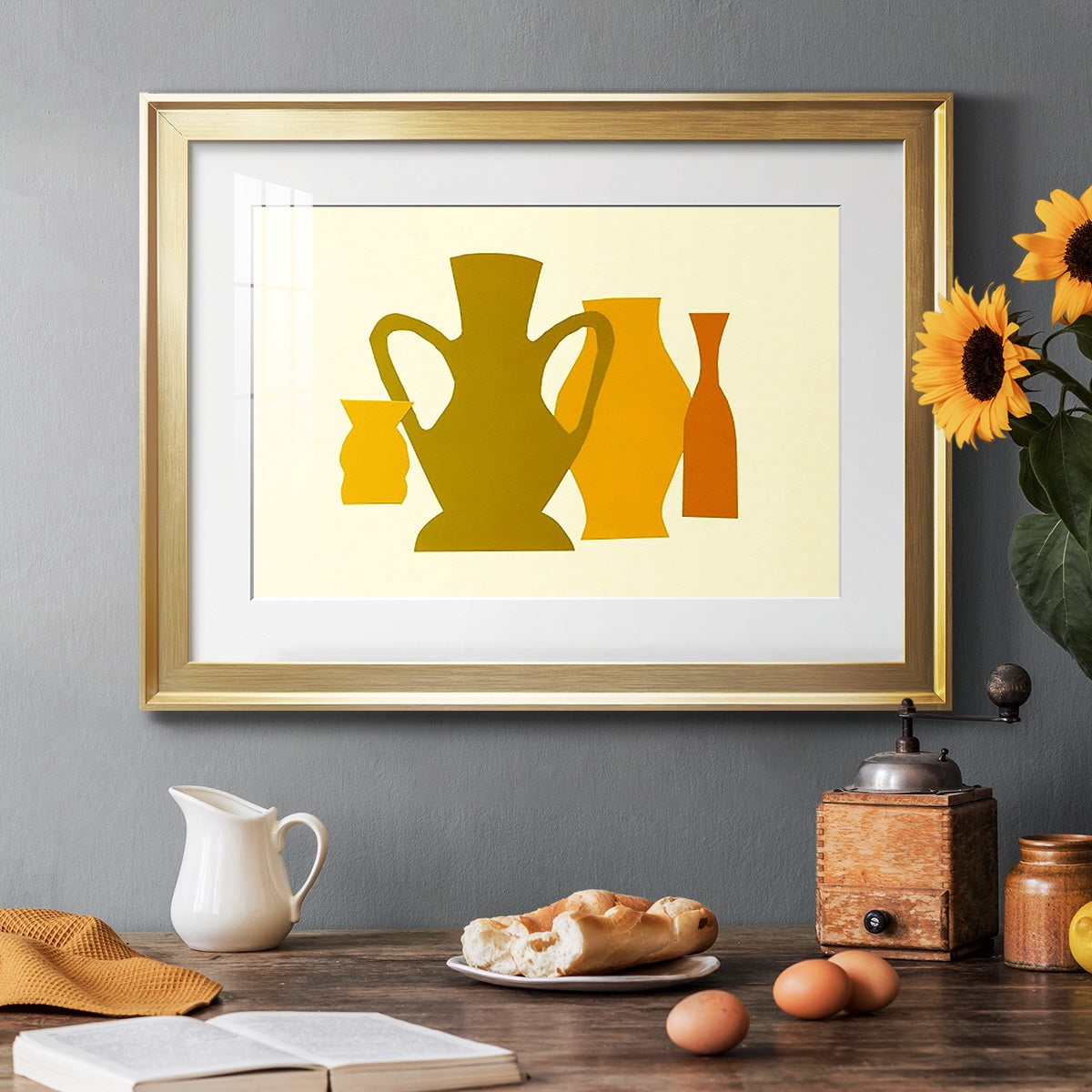 Posing Pottery I Premium Framed Print - Ready to Hang