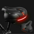 thumbnail image 3 of LNGOOR Bike Shock Absorption Seat Wide Bicycle Saddle Memory Foam Padded Soft Bike Cushion, Black, 3 of 10
