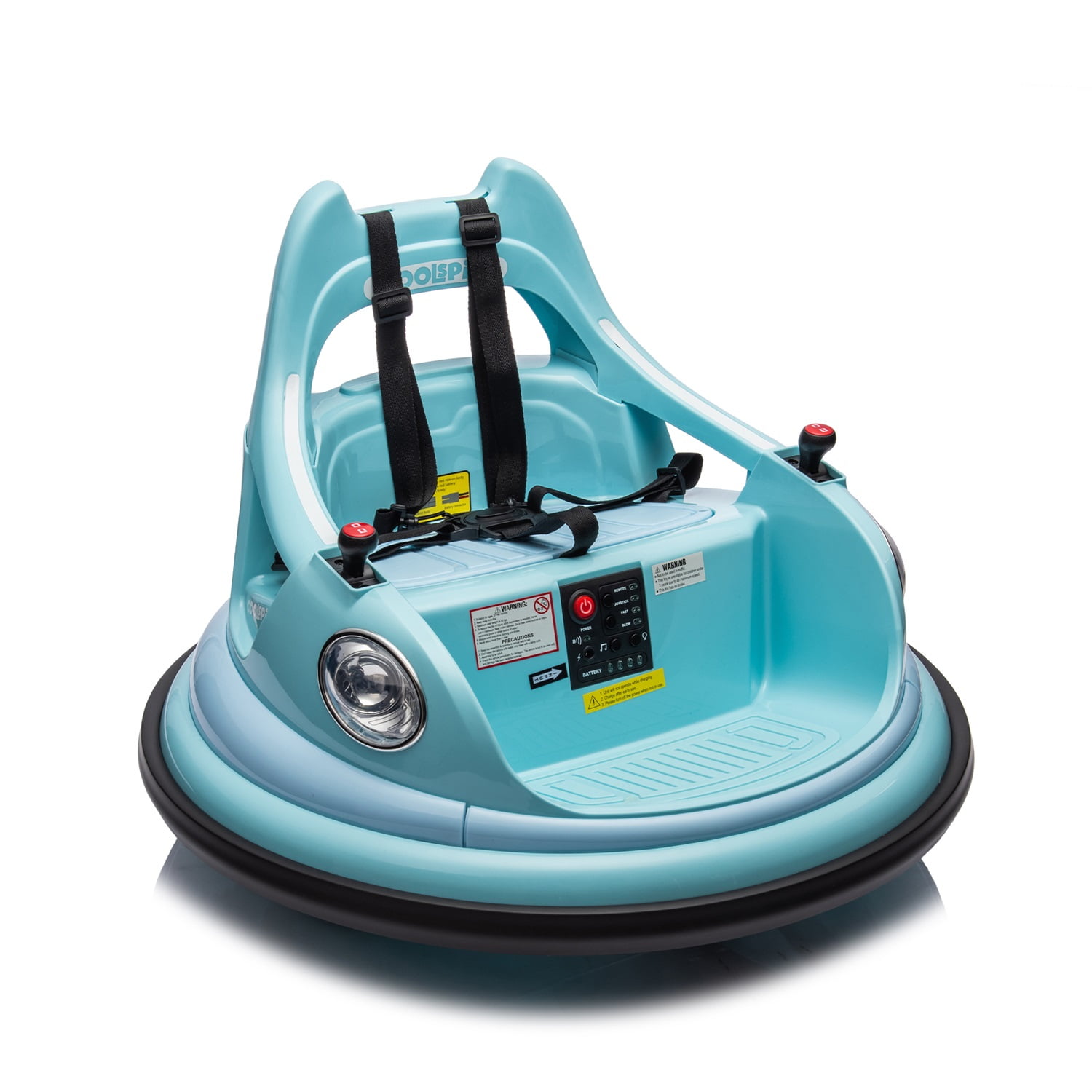 CIPACHO 12V Electric Ride On Bumper Car for Kids & Toddlers 1.5-5 Years Old, Baby Bumping Toy Gifts, LED Lights, 360 Degree Spin, Blue