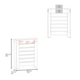 thumbnail image 3 of Depot E-Shop Parma Radiator Cover Cabinet, 1 Shelf, White / Walnut, 3 of 5