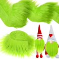 thumbnail image 2 of Tela de piel sintética de Navidad esponjosa y difusa para manualidades, parche de felpa sintética, cortes de piel para bricolaje, Halloween, disfraz de invierno, barba de gnomo, muñecas en miniatura,, 2 of 4