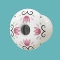 thumbnail image 2 of White Porcelain Tulip Knob 1 in. Dia. Cabinet Dresser Drawer Door knob w/Screws | Renovators Supply, 2 of 2