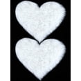 thumbnail image 2 of 2 Pieces Fluffy Heart Shaped Rug Faux Area Rug Bushy Room Carpet for Home Living Room Sofa Floor Bedroom, 12 x 16 Inch (White), 2 of 14