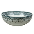 thumbnail image 3 of 16" Round Artistic Ceramic Vessel Sink – Glossy Above-Counter Basin with Hand-Inspired Printed Pattern, 3 of 9