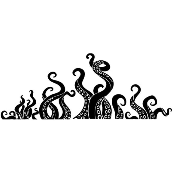 1pc Black Octopus Tentacles Wall Decor Sea Animal Wall Decal Mural Home Art Decor Vinyl