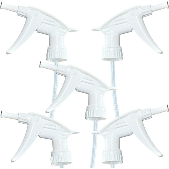 Mop Mob White Plastic Foaming Spray Head for 32Oz Bottles (Sprayer Only), 5 Pack