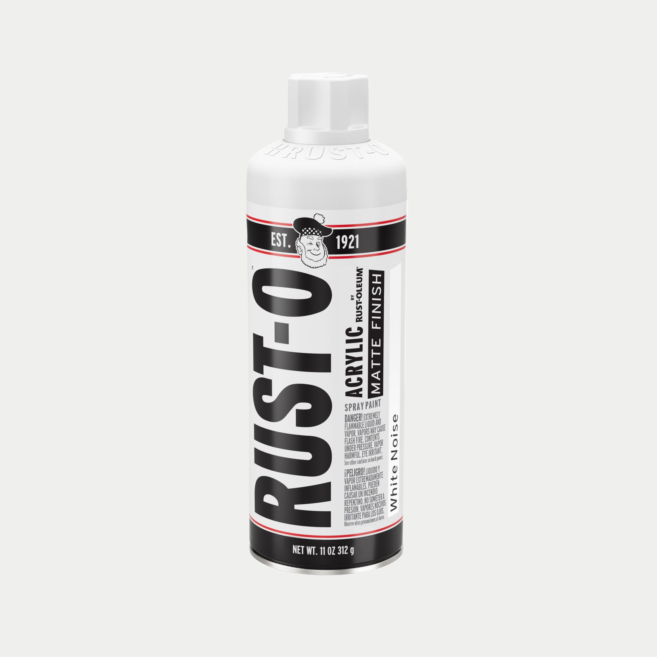 (6 pack) White Noise, Rust-Oleum, Acrylic Matte Spray Paint-392198, 11 oz