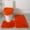 Orange #3, variant on 3-Piece Bathroom Carpet Set - Super Soft, Non-Slip, Absorbent Bath Mat - 50x80cm, 50x45cm, 50x40cm - Khaki/Red/Pink/Wine - Machines Washable Polyester Fluff Mats
