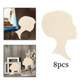 thumbnail image 5 of 8 Pieces African Girl Wooden Cutouts DIY Template Head Wooden Silhouette for DIY Present Crafts Wreath Door Sign decor, 5 of 9