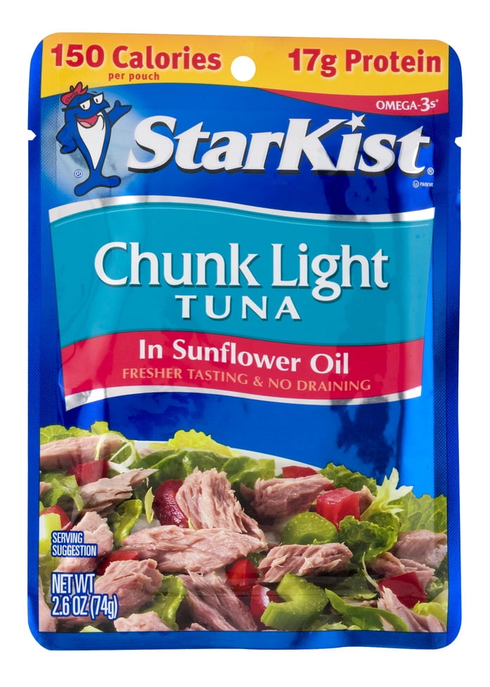 StarKist Chunk Light Tuna In Sunflower Oil 2 6 Oz Pouch Walmart starkist-chunk-light-tuna-in-sunflower-oil-2-6-oz-pouch-walmart