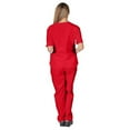 thumbnail image 2 of Women Men Medical Doctor Uniform Scrub Tops Pants Set Nurse Dentist Hospital Suit, 2 of 5