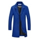 thumbnail image 5 of ABRIGOS DE HOMBRE CHIC INSPIRADOS, Color Sólido, Cuello con Muesca, Abrigo Largo de Invierno S Royal Blue, 5 of 7