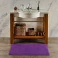 thumbnail image 2 of Hawmam Linen Purple Bath Mats, 21 x 34 inches, Pack of 2 - 100% Ring Spun Cotton, Banded Design, Highly Absorbent, Machine Washable for Bathroom Floor, 2 of 6