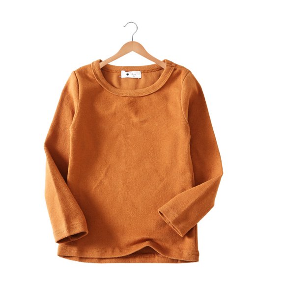 Beautyzll Toddler Baby Girls Long Sleeve Shirts 1-10T Kids Soft Basic Cotton T-Shirts Top Layering Tees