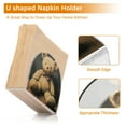 thumbnail image 4 of Qxltty Cute Teddy Bear Doll Acrylic Napkin Holder Set of 1 Transparent Dining Table Kitchen Cafeteria Home Decor 4.1x4.9x1.97in, 4 of 9