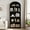 Black, variant on 5-Tier Arched Bookcase 71.7" Tall Farmhouse Wooden Bookshelf Display Storage Bookshelves for Living Room, Office White