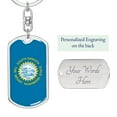 thumbnail image 2 of South Dakota State Flag Keychain Dog Tag Stainless Steel or 18k Gold, 2 of 8