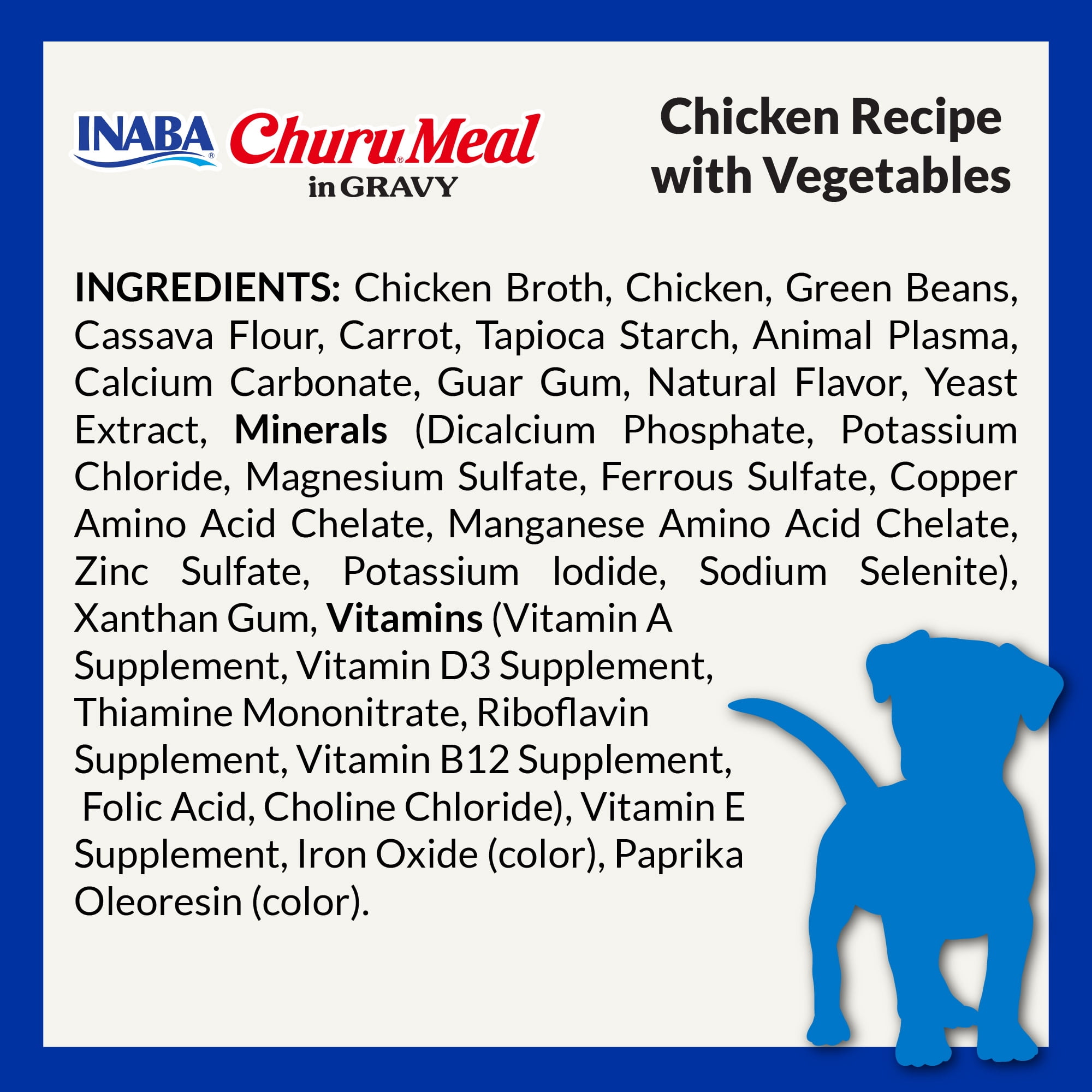 INABA Churu Meal in Gravy Adult Wet Dog Food, 9.5 oz cup, 12-count, Chicken Variety