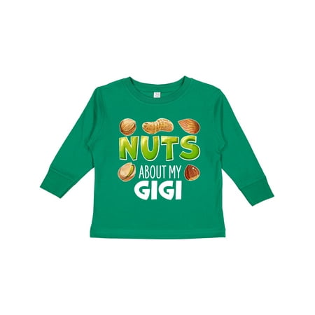 

Inktastic Nuts About My Gigi Peanut Almond Pistachio Boys or Girls Long Sleeve Toddler T-Shirt