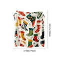 thumbnail image 3 of Christmas Flannel Throw Blanket 30x39 Inches, Soft Polar Fleece Blanket with Holiday Patterns, Compact Warm Blanket for Travel, Nap, and Personal Use During Winter Months, 3 of 7