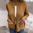 thumbnail image 2 of Ultrave Womens Sweaters and Cardigans Solid Knit Ribbed Outwear with Pockets, 2 of 6